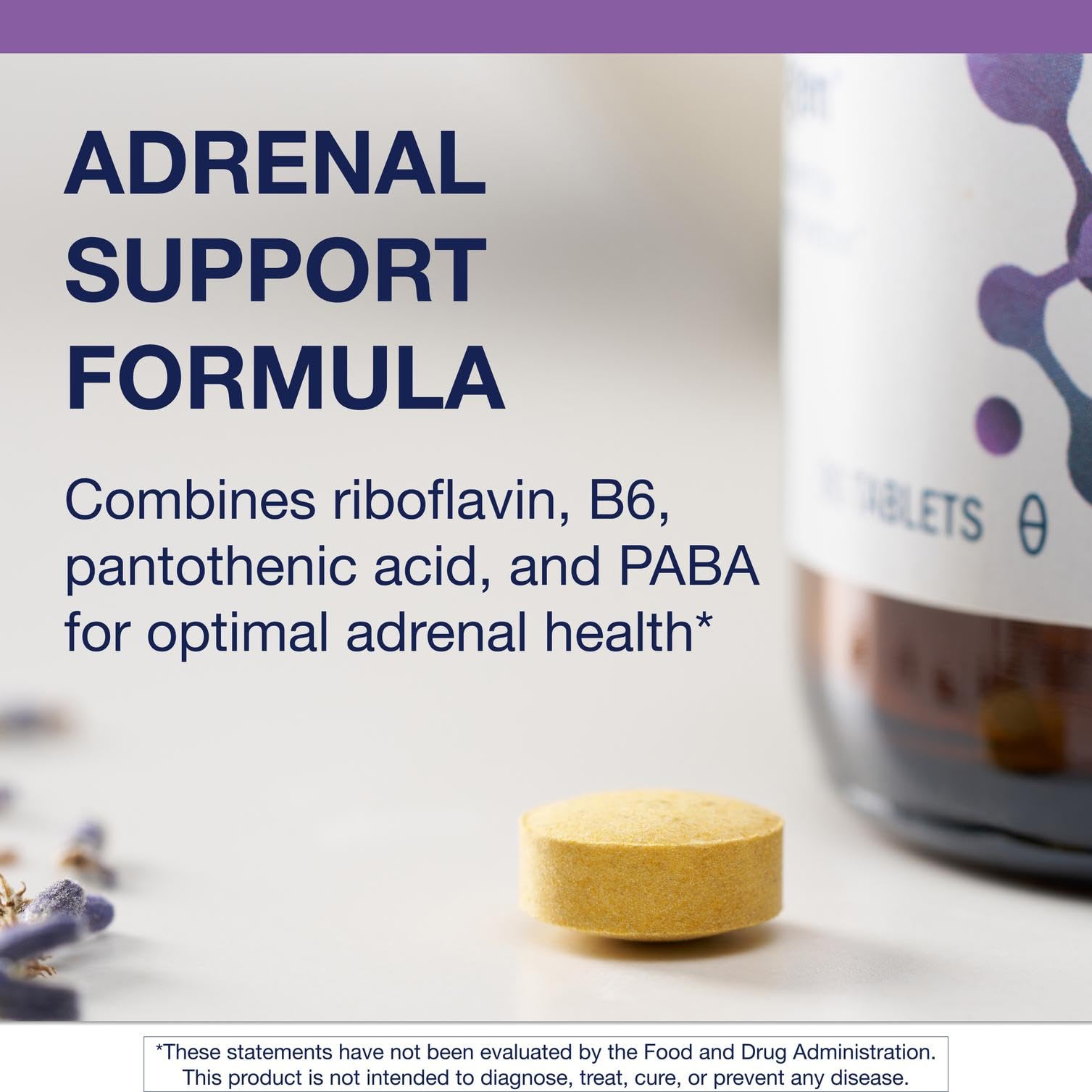 Metagenics Adrenogen B vitamins and PABA depiction for energy support