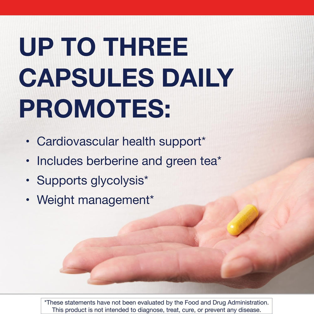 Berberine GT with decaf green tea extract graphic highlight.