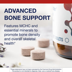 Metagenics Bone Builder bottle shown for daily use in a kitchen setting.