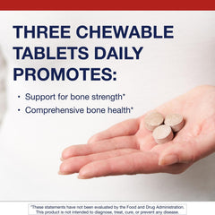 Metagenics Bone Builder chewable tablets with magnesium for mineral balance.