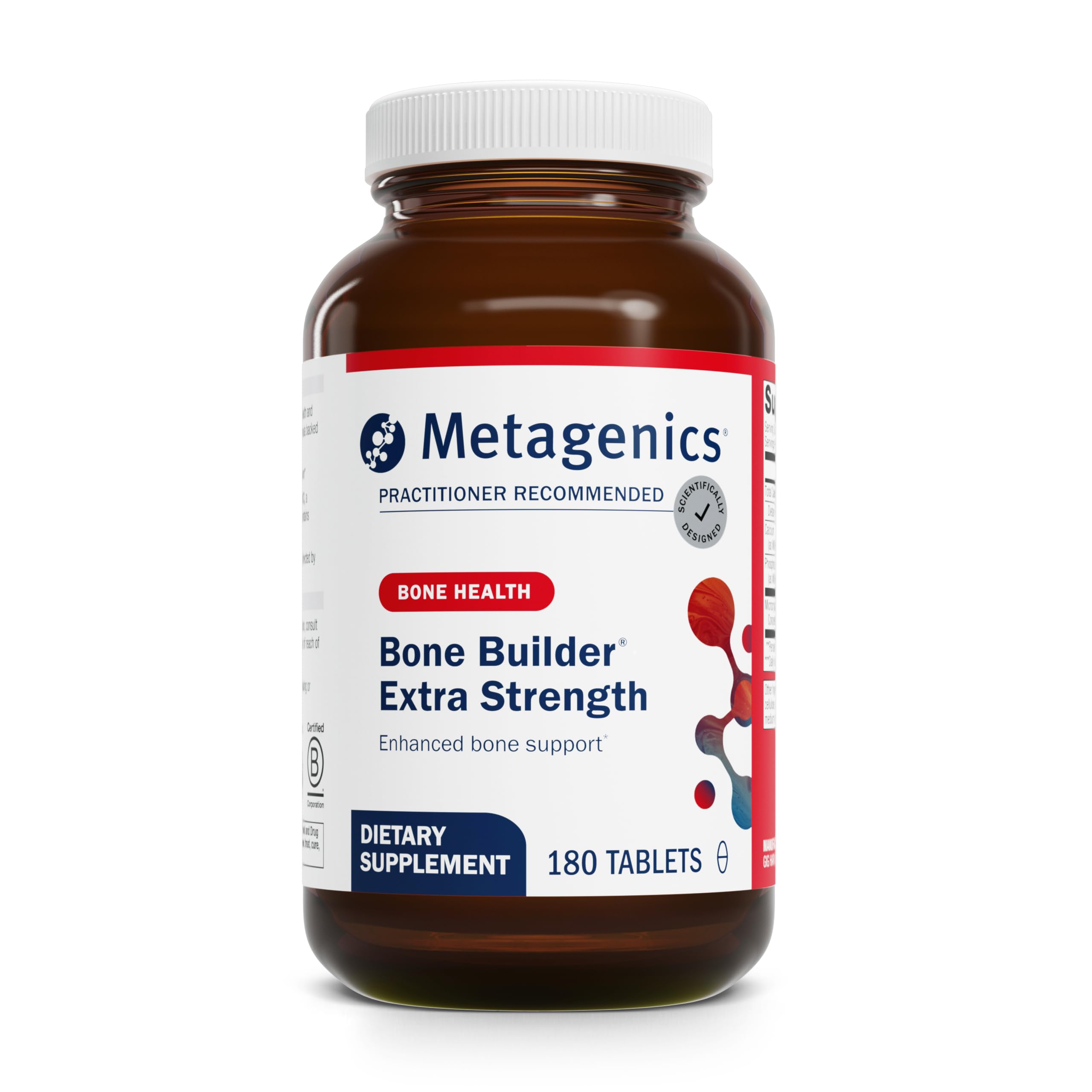 Metagenics Bone Builder Extra Strength MCHC bottle front for bone support ideas