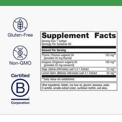Metagenics CandiBactin-AR bottle side view showing label and dosage information for gut health