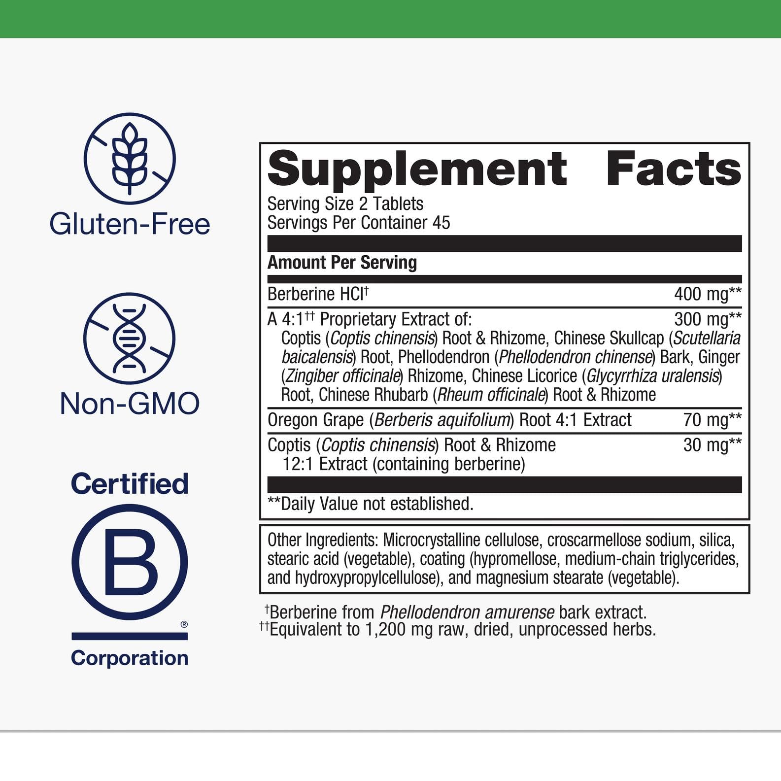 Candibactin-BR tablets close-up highlighting berberine-rich formula for microbial balance