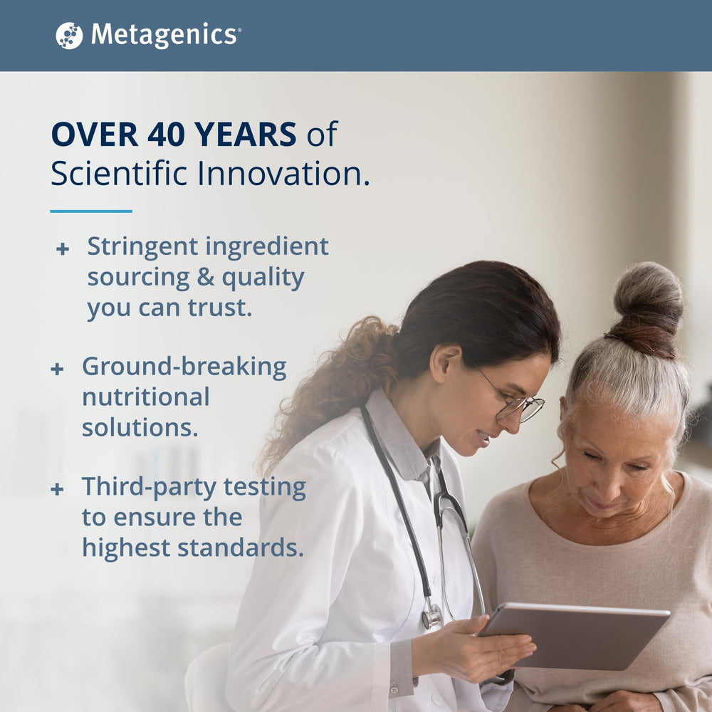 Metagenics CandiBactin-AR gluten-free label signals clean formulation