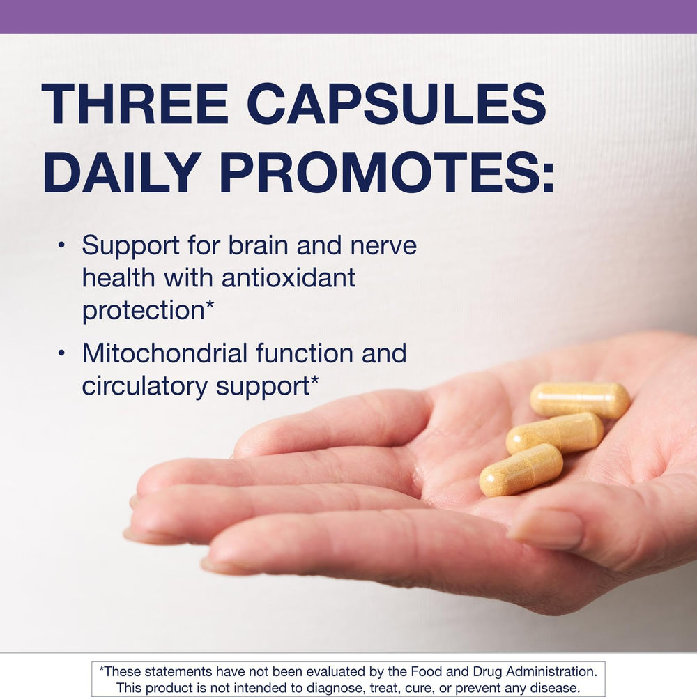 Ceralin Forte label highlights B vitamins and NAC for mental performance.