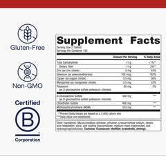 Metagenics ChondroCare tablets close-up highlighting cartilage-supporting ingredients.