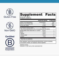 Metagenics Prostagen capsules arranged for daily urinary health routine.