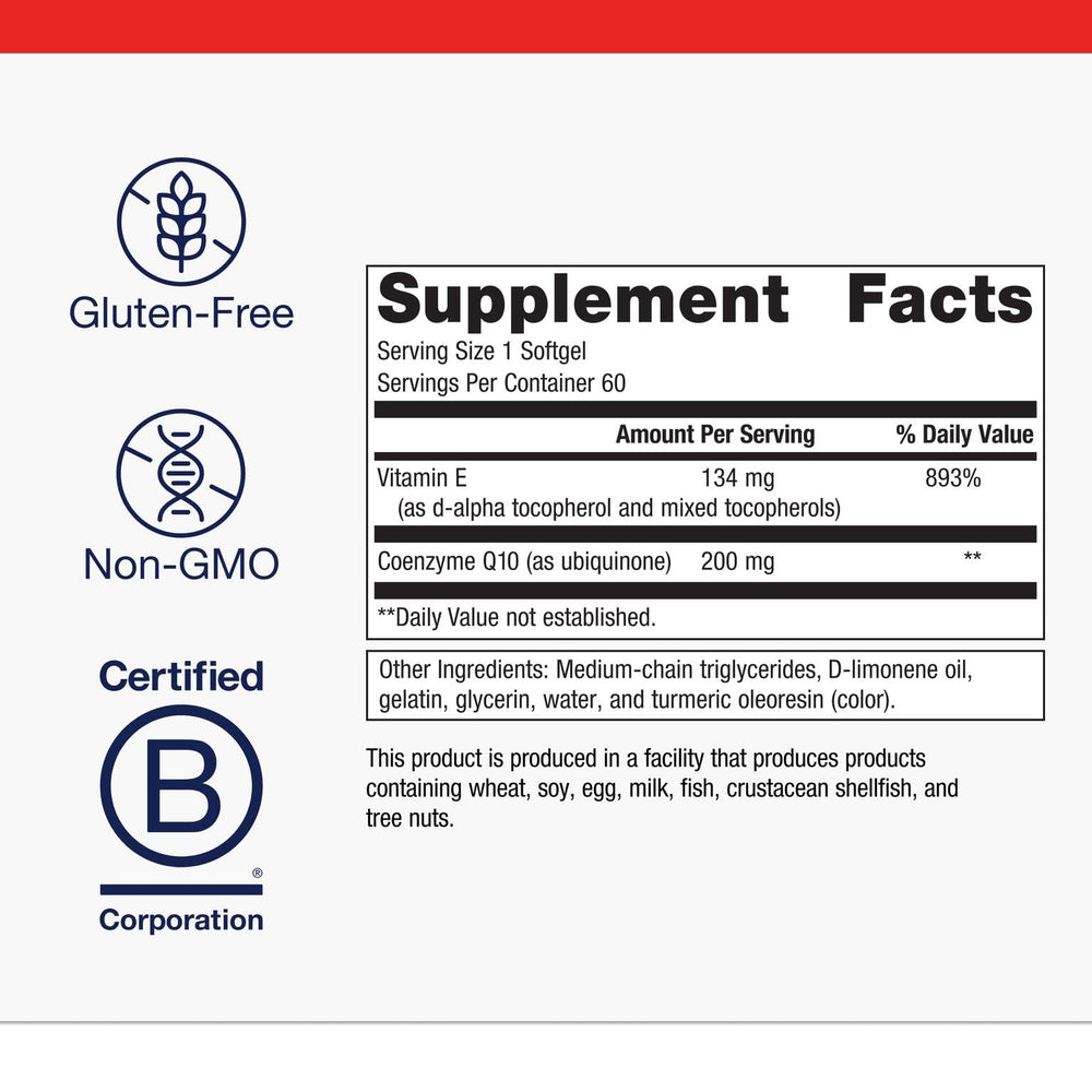 Metagenics CoQ10 ST-200 softgel closeup emphasizing high absorption and potency