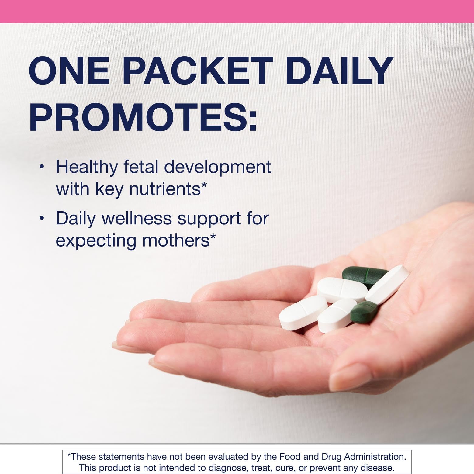 Metagenics Fem Prenatal label detail highlighting essential nutrients