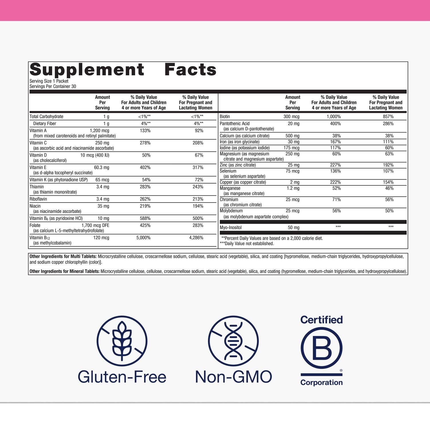 Metagenics Fem Prenatal packets sample for convenient daily prenatal nutrition
