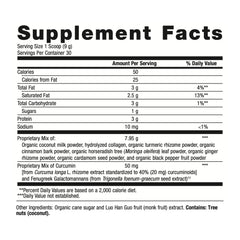 Metagenics Golden Fusion bottle-label highlighting grass-fed collagen peptides.