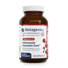 Metagenics Inflavonoid Intensive Care curcumin bottle pour supports daily wellness