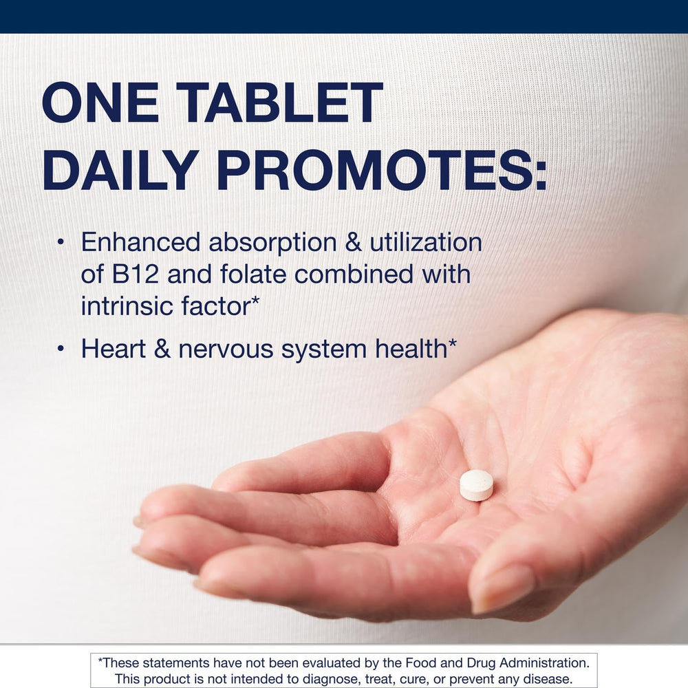 Metagenics Intrinsi B12-Folate label detail highlighting bioactive forms and intrinsic factor.