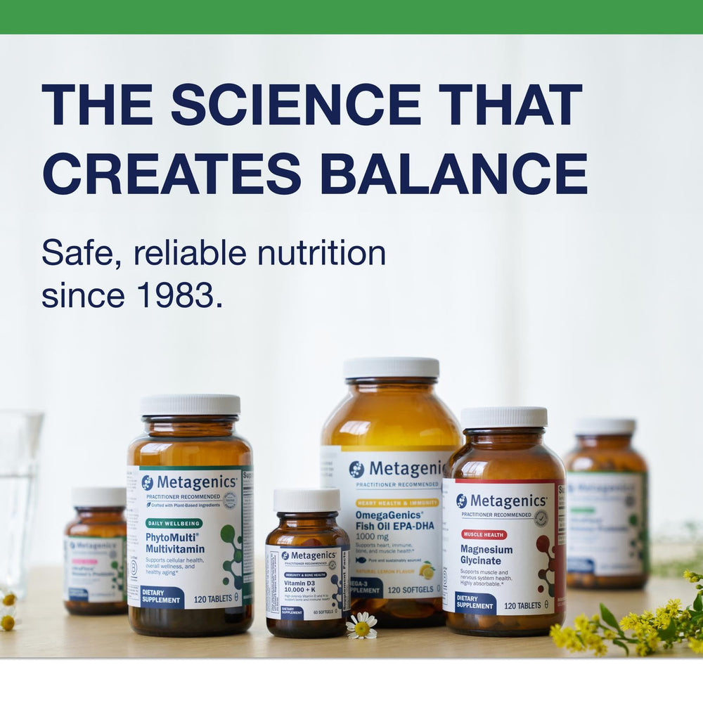 Metagenics Lipo-Gen dosage perspective highlights easy daily dosing.