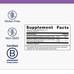 Metagenics MagActive Night Powder mixed berry glass prepared for calming sleep routine.