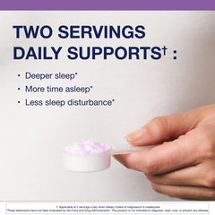 Metagenics MagActive Night Powder scoop and pour setup for simple nighttime preparation.