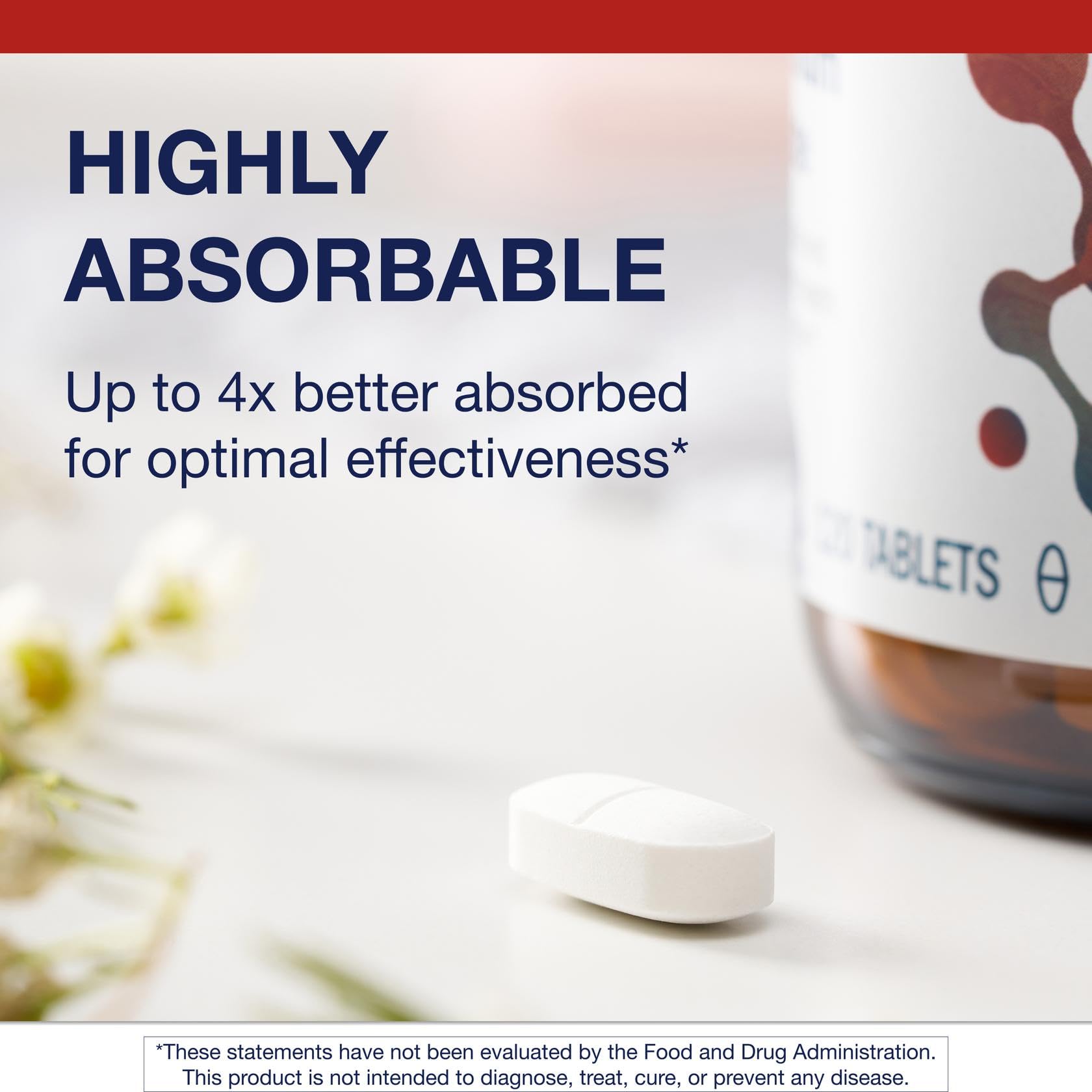 Tablets being poured suggests easy daily dosing for muscle function support