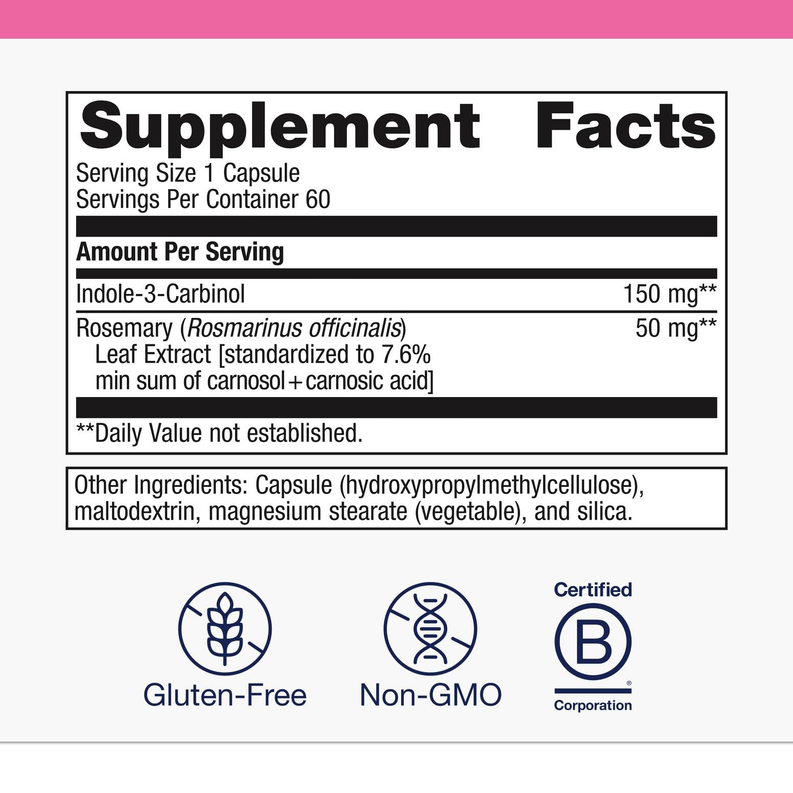 Metagenics Meta Indole-3-Carbinol capsules closeup for daily antioxidant-friendly wellness