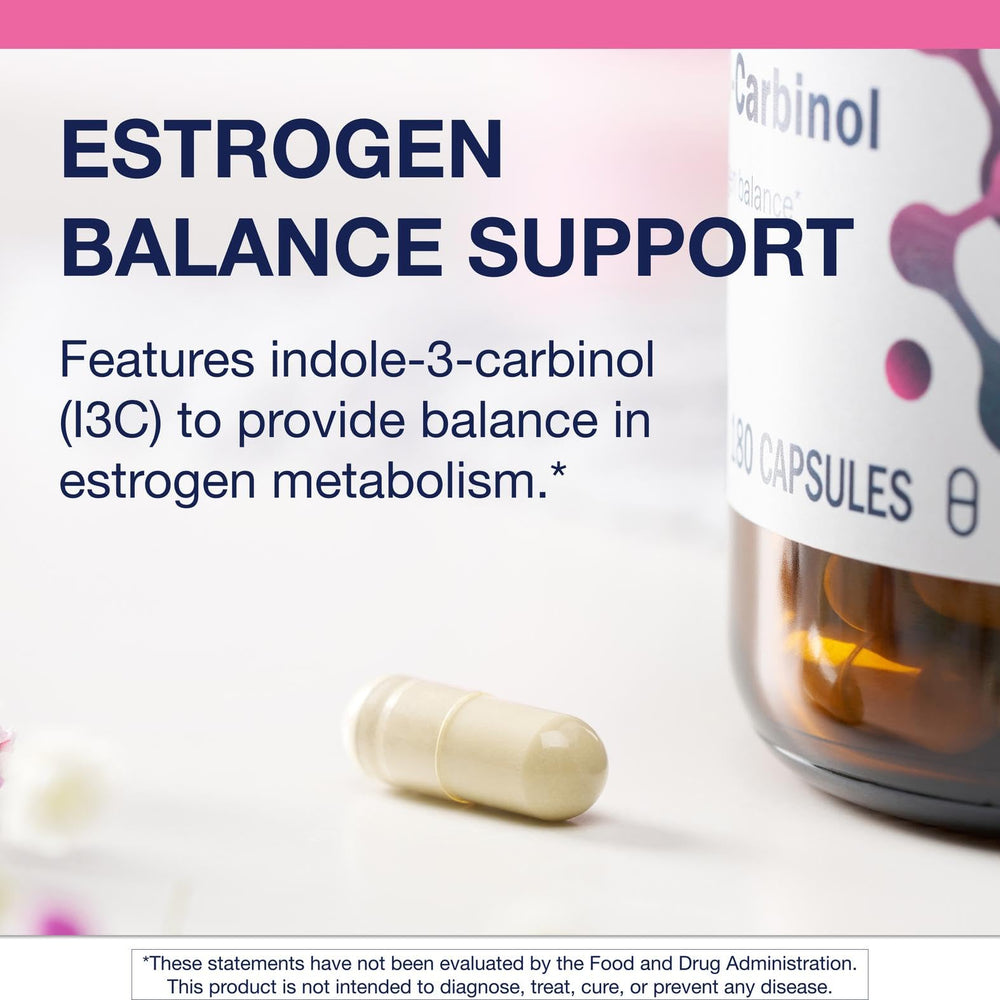 Metagenics Meta Indole-3-Carbinol ingredients panel showing 150 mg per capsule.