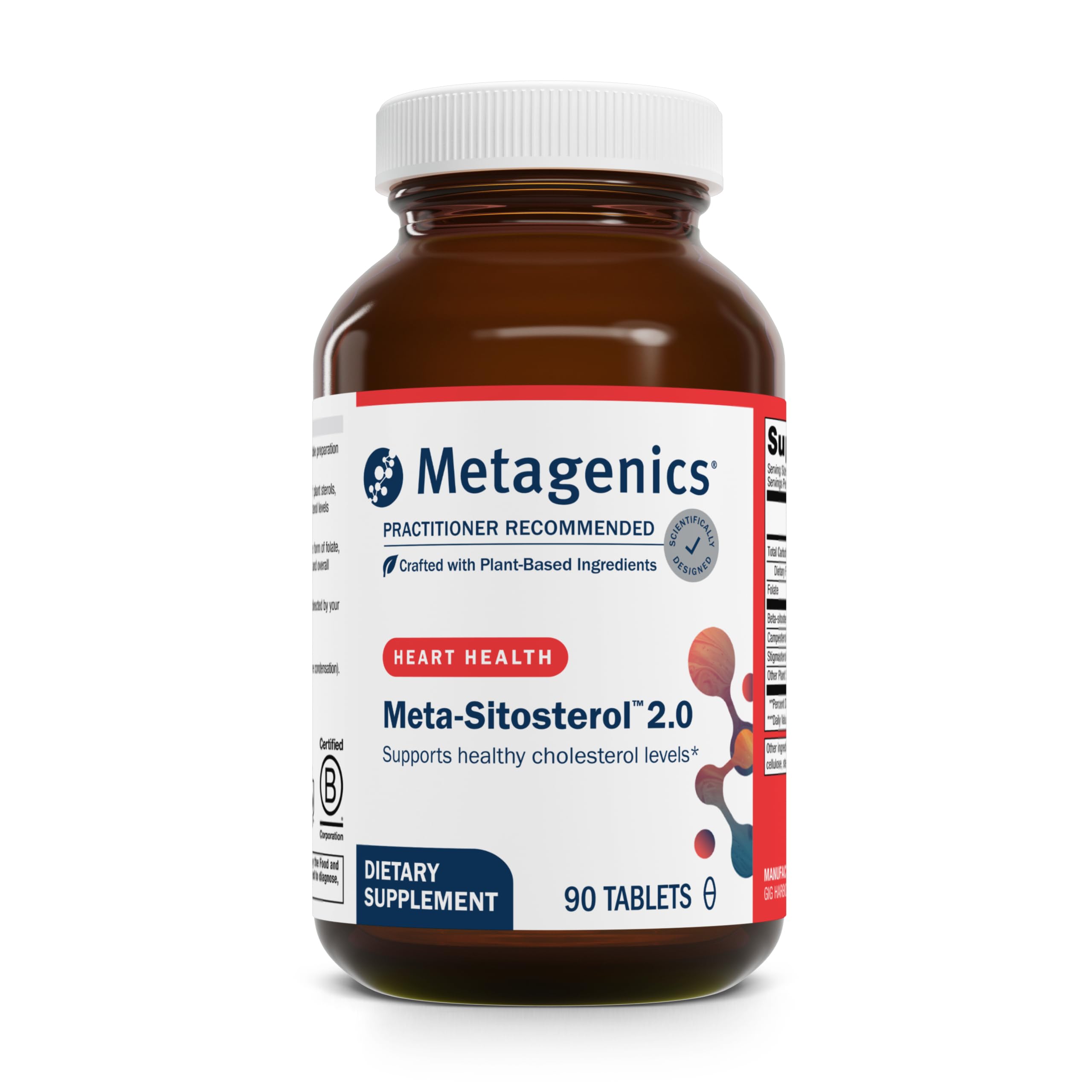 Metagenics Meta-Sitosterol 2.0 bottle, convenient for daily wellness