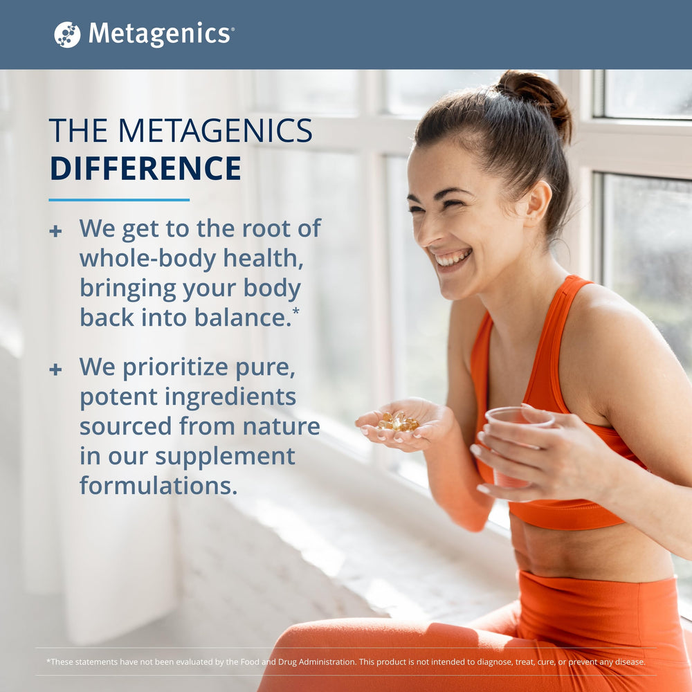 Metagenics MetaFiber daily-use routine supports consistent fiber intake.