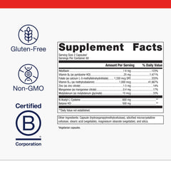 Close-up of Metagenics MethylCare capsules shows smooth coating for easy daily use