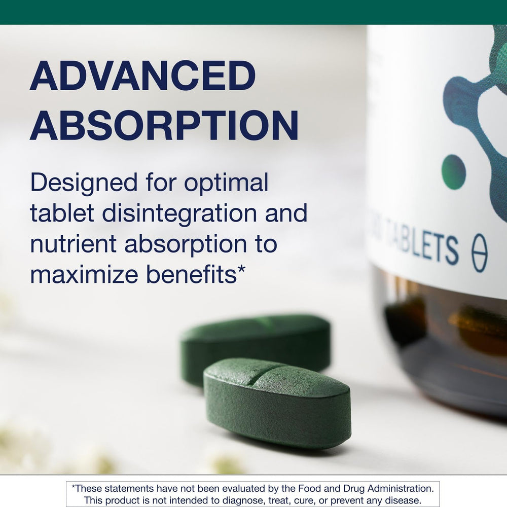 Metagenics Multigenics bottle open exposing tablets for easy daily supplementation.