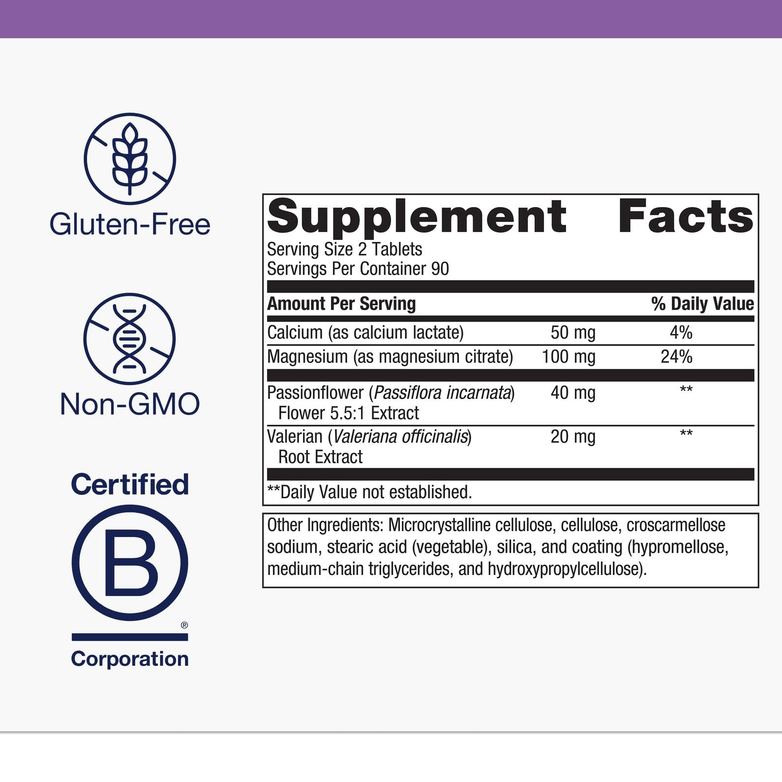 Close-up of Metagenics MyoCalm tablets highlighting daily supplement form