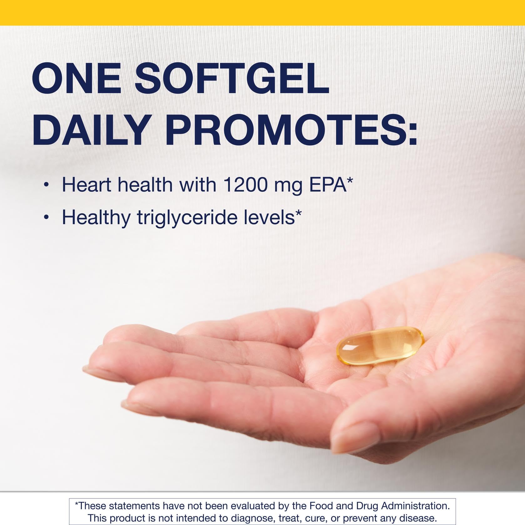 Burp-free capsules of Metagenics OmegaGenics EPA1200 for easy, pleasant use