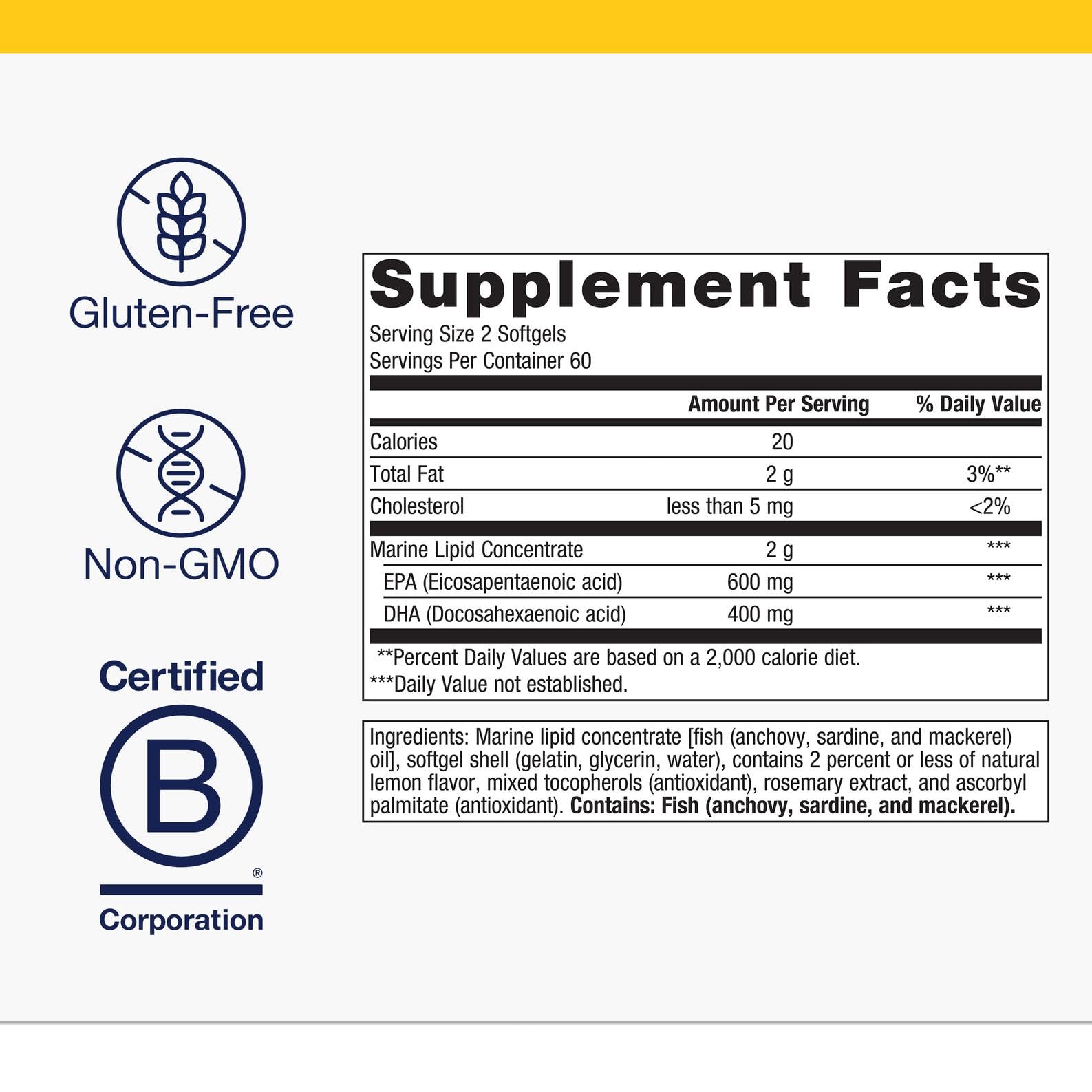 Metagenics OmegaGenics EPA-DHA 500 bottle being poured for daily routine