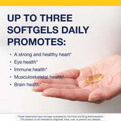 Metagenics OmegaGenics label confirms non-GMO and gluten-free for clean daily use.