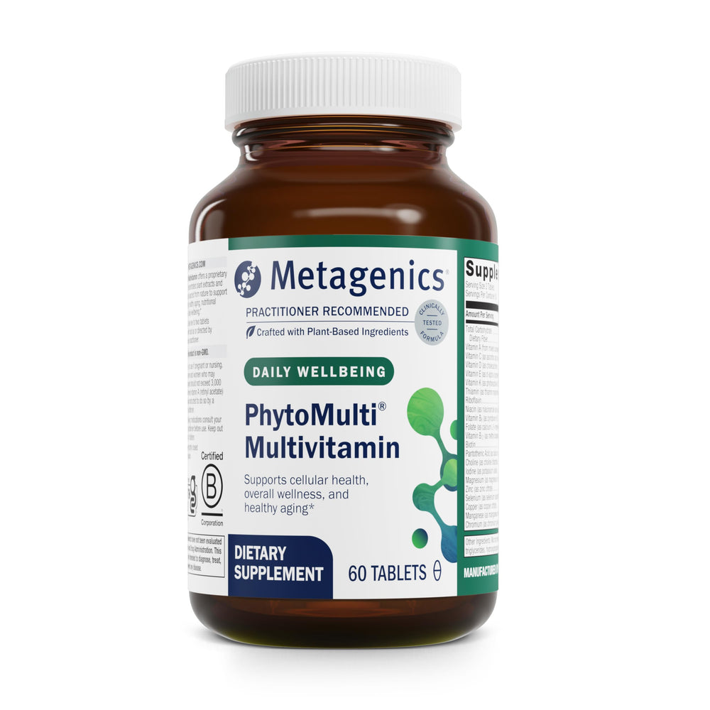 Metagenics PhytoMulti Without Iron bottle for daily multivitamin support