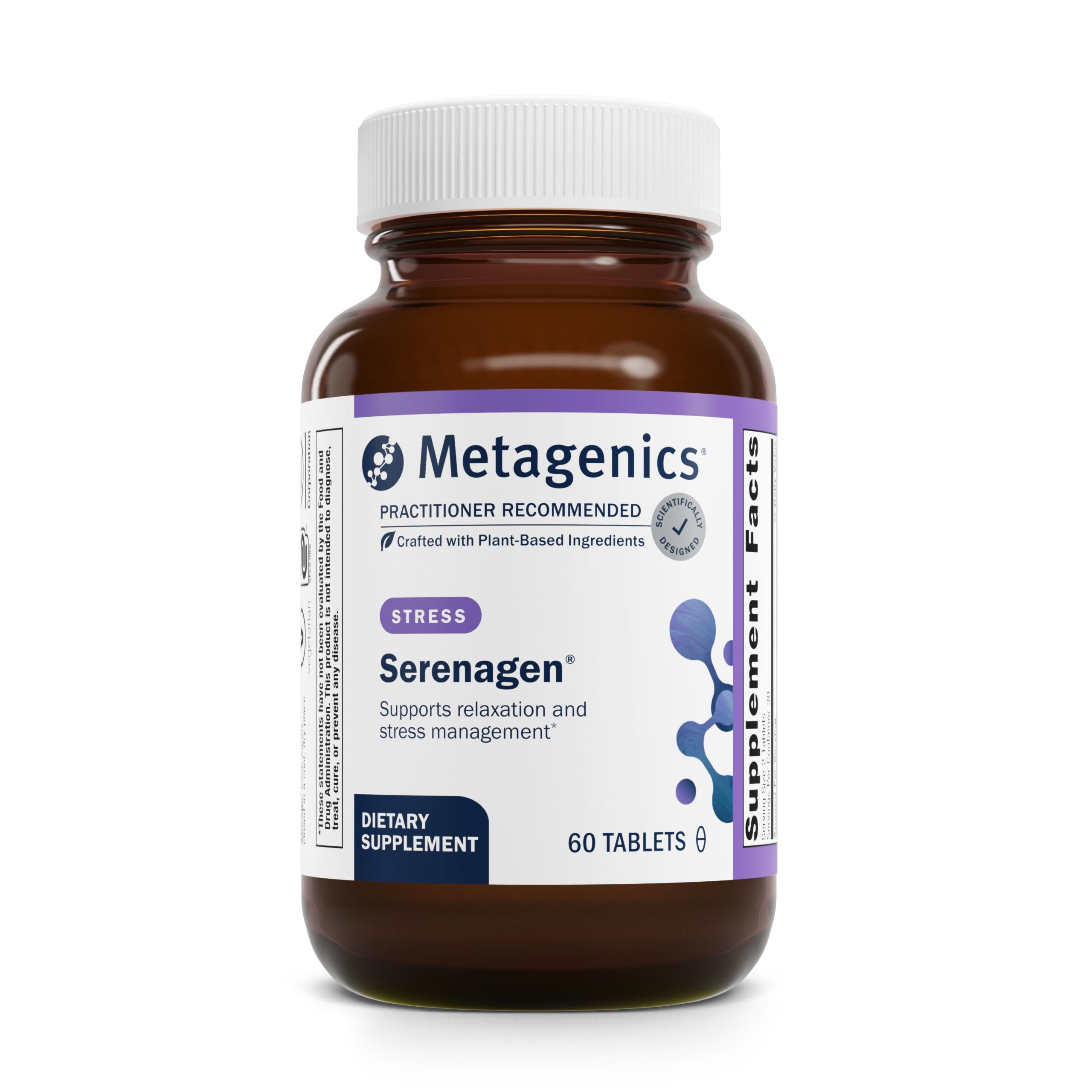 Metagenics Serenagen bottle front supports calm and focused energy