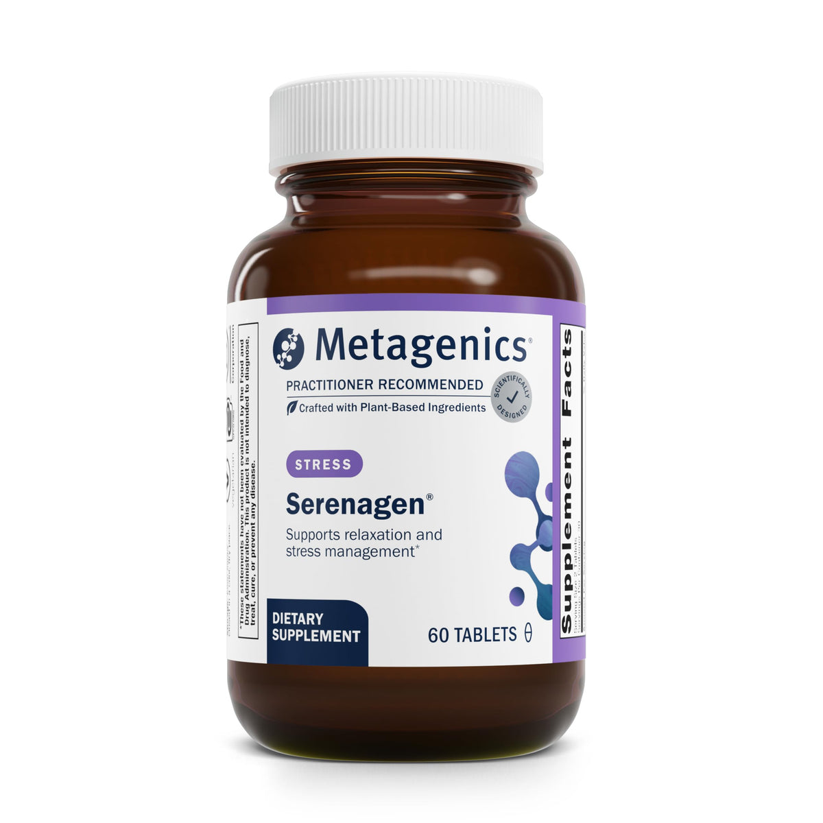 Metagenics Serenagen bottle front supports calm and focused energy