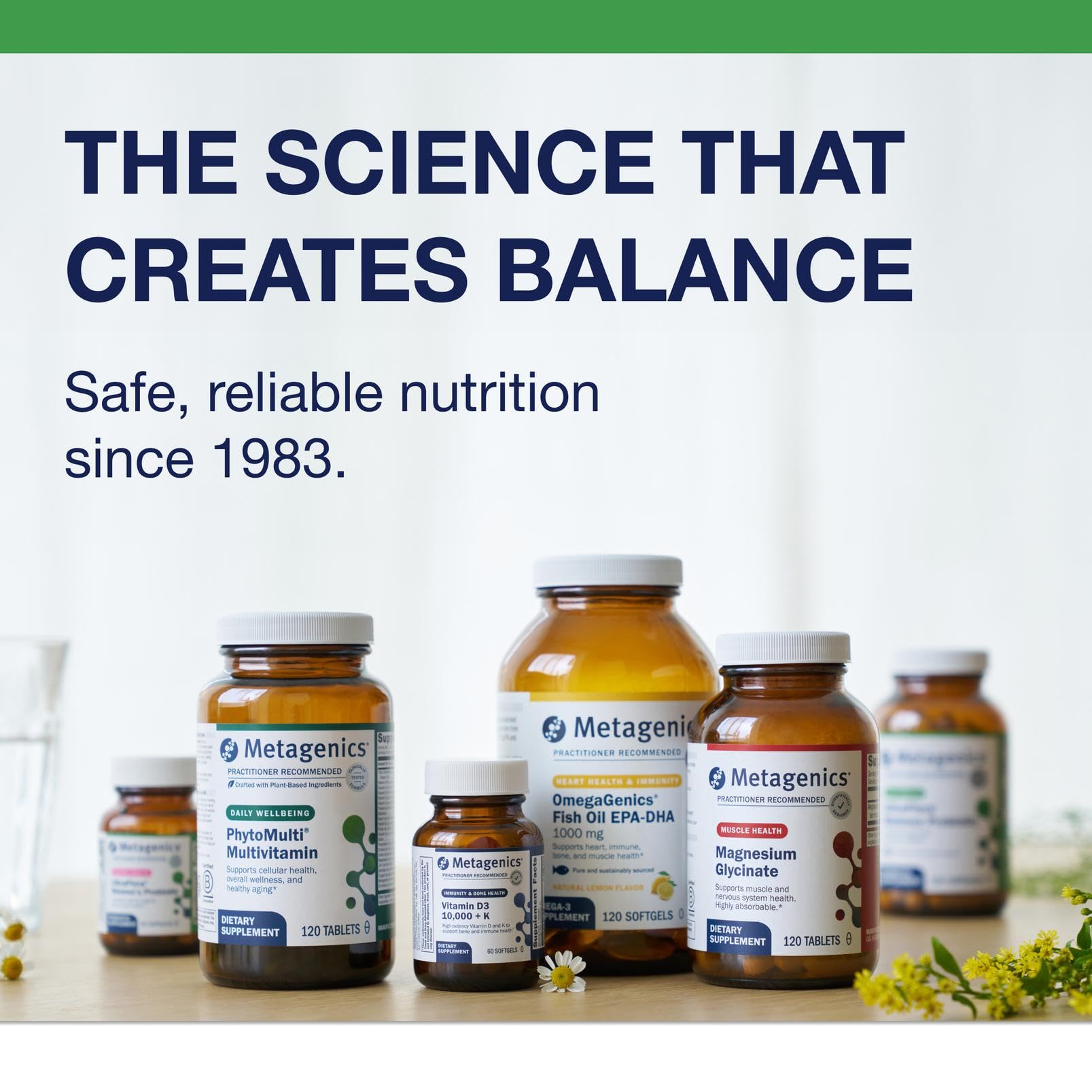 Metagenics SpectraZyme bottle with capsules conveys easy daily digestive support.