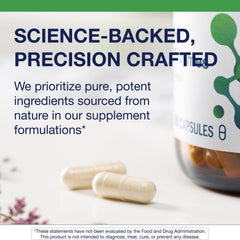 Serving suggestion image shows capsules ready for meals.