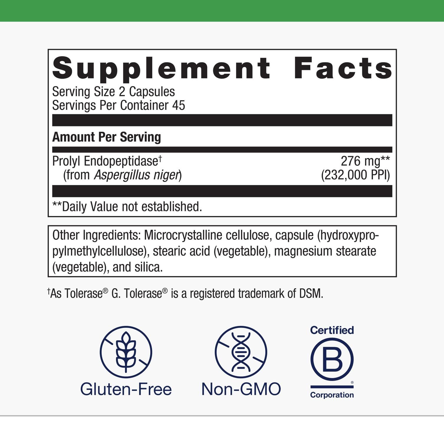 SpectraZyme gluten digest capsules supporting gluten breakdown and gut comfort.