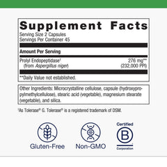 SpectraZyme gluten digest capsules supporting gluten breakdown and gut comfort.
