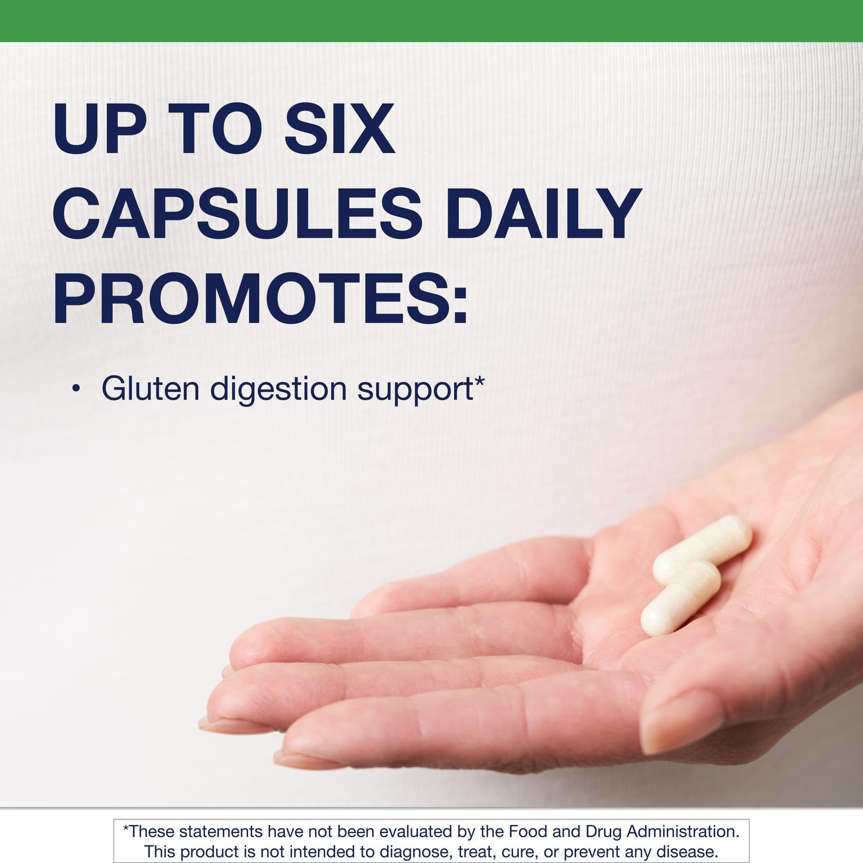 Tolerase G label close-up highlighting enzyme that aids gluten digestion.
