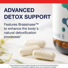 Metagenics SulforaClear bottle pour illustrates easy daily dosing.
