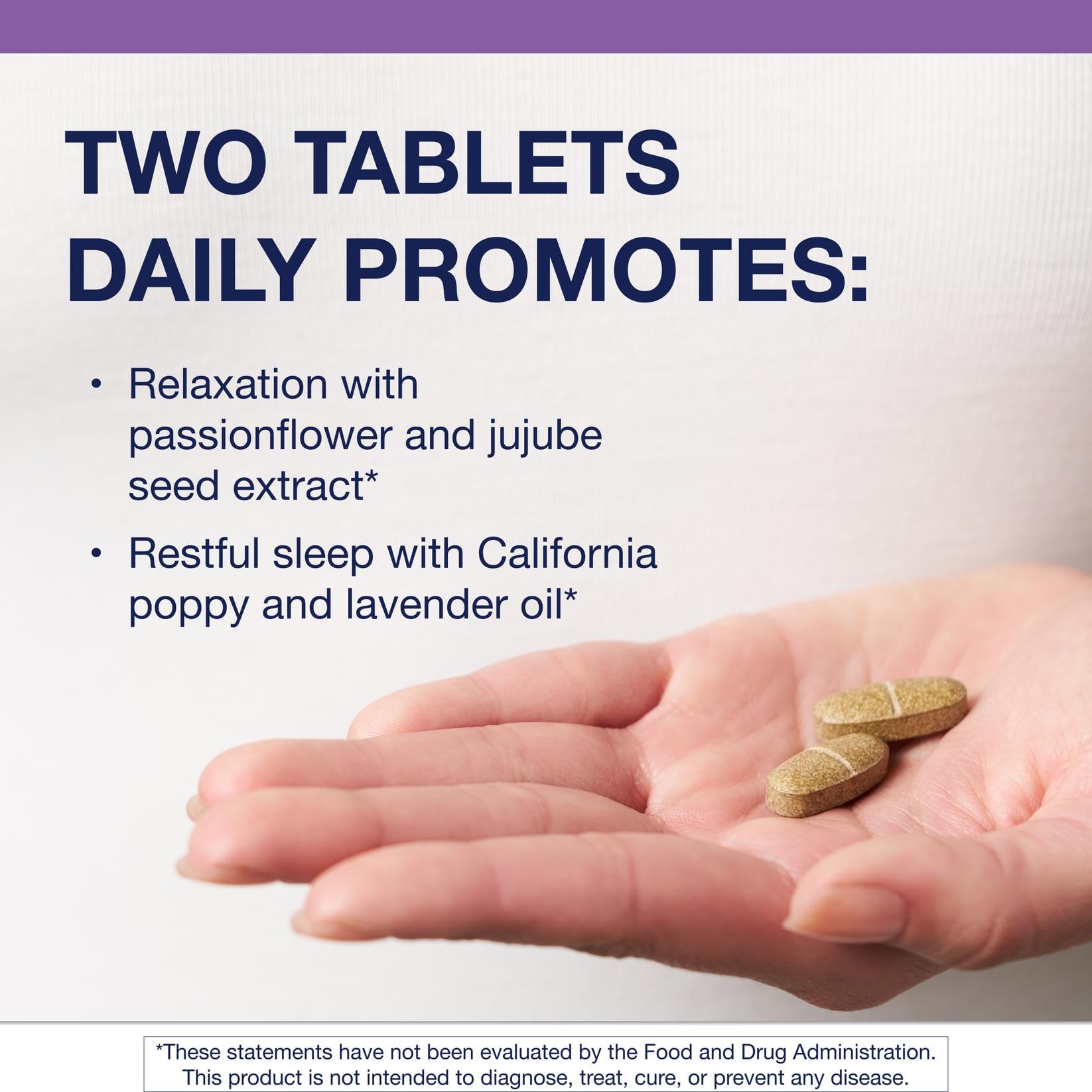 Metagenics Tran-Q Sleep label closeup emphasizes melatonin-free, gluten-free formulation.