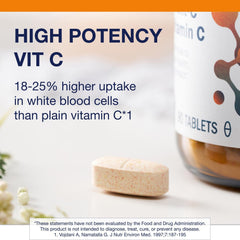 Metagenics Ultra Potent-C 1000 box packaging on display signals GMP-certified quality.