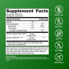 Metagenics UltraFlora 3 in 1 bottle back highlights strains for digestion.