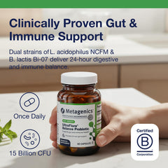Metagenics UltraFlora Balance capsules for convenient daily probiotic use.