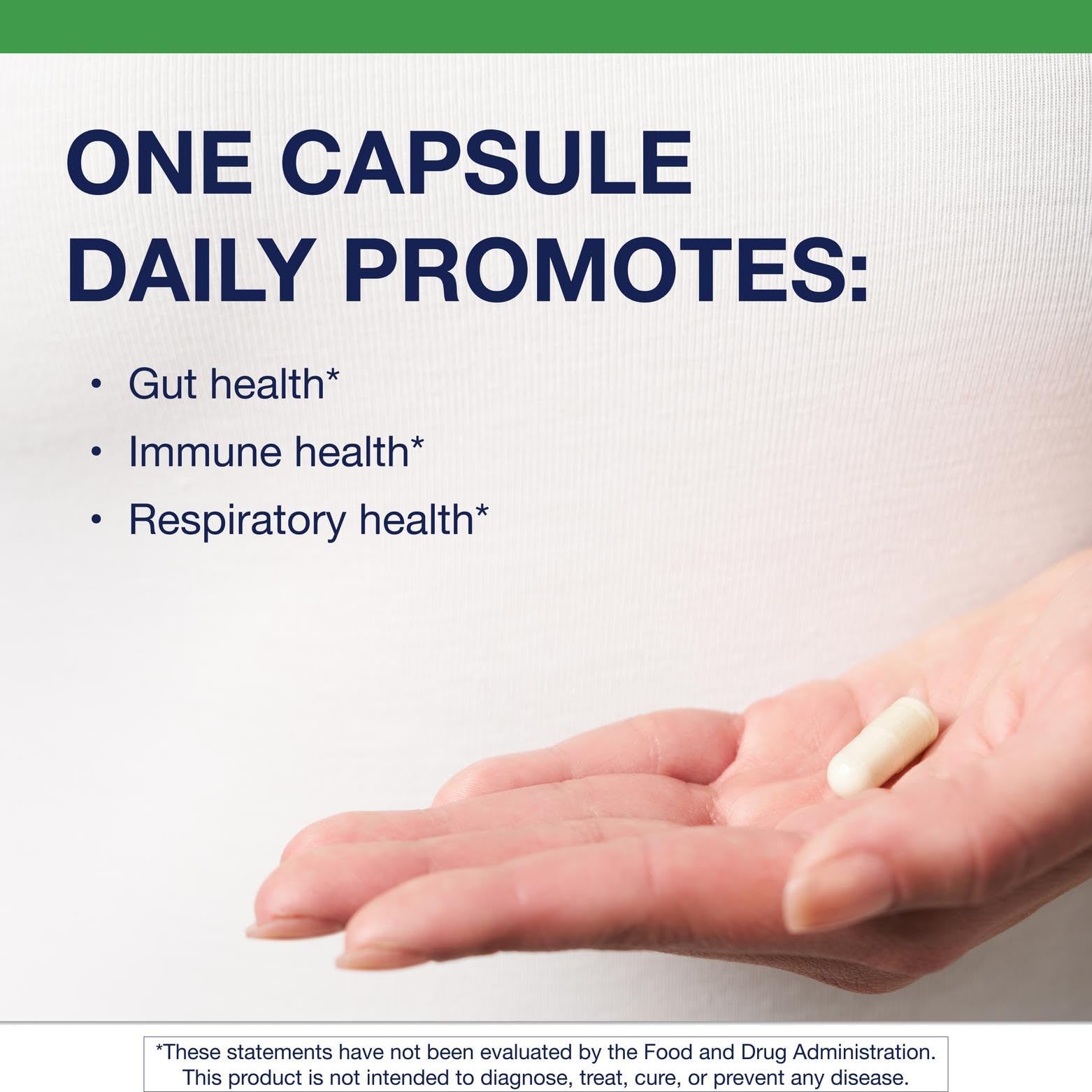 Bottle label emphasizes shelf-stable, non-GMO, gluten-free, vegetarian formulation