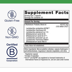 Close-up of BiomePro capsules highlighting easy-to-take vegetarian capsules