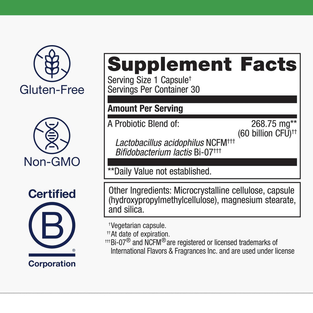 Close-up of Metagenics UltraFlora IB capsules highlighting delivery capsules