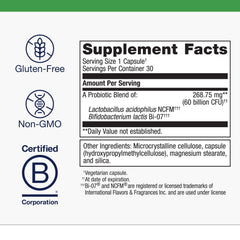 Close-up of Metagenics UltraFlora IB capsules highlighting delivery capsules