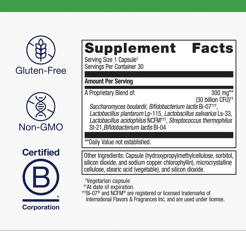 Metagenics UltraFlora Spectrum capsules promote gentle daily digestion support.