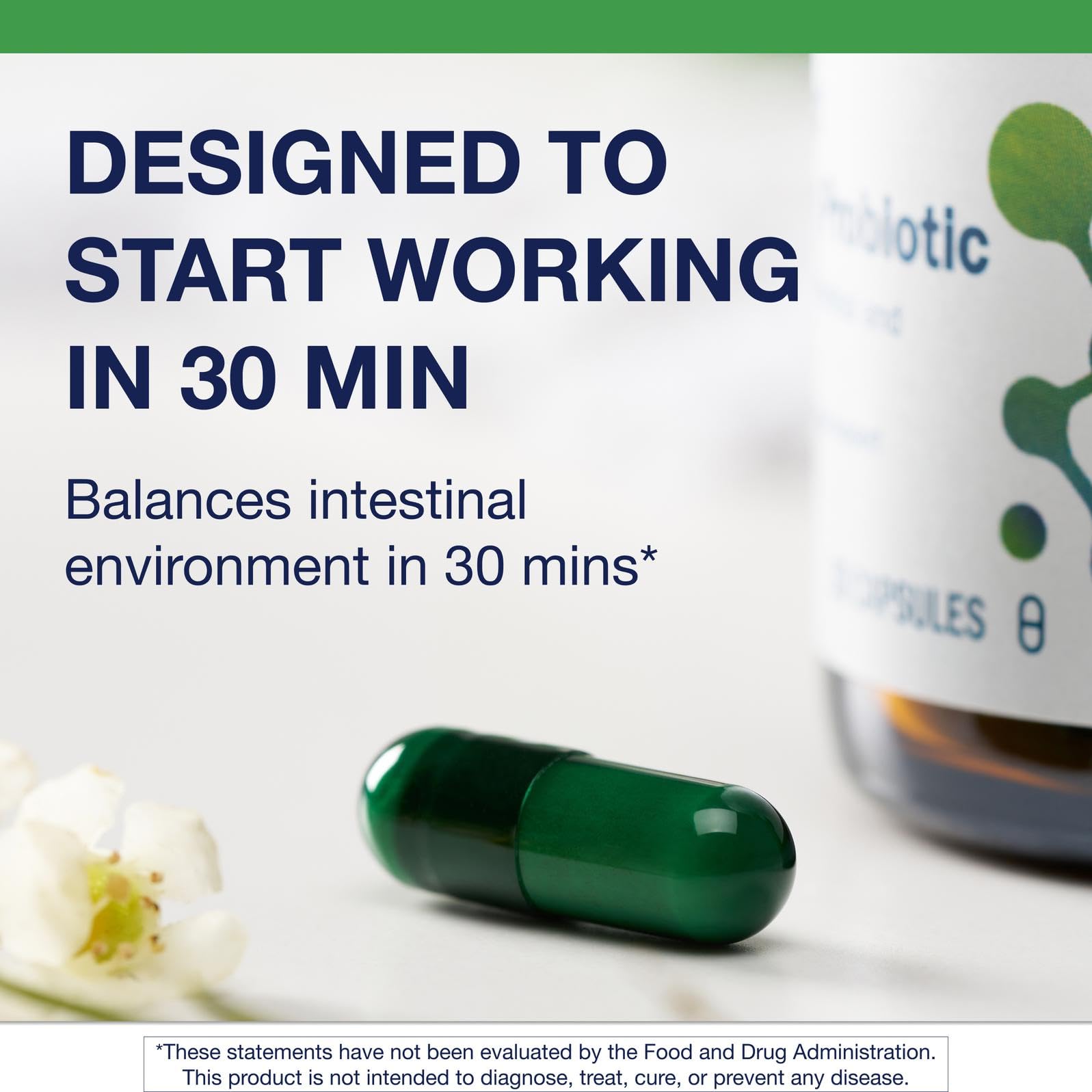 Metagenics UltraFlora Spectrum packaging communicates non-GMO, gluten-free formulation.